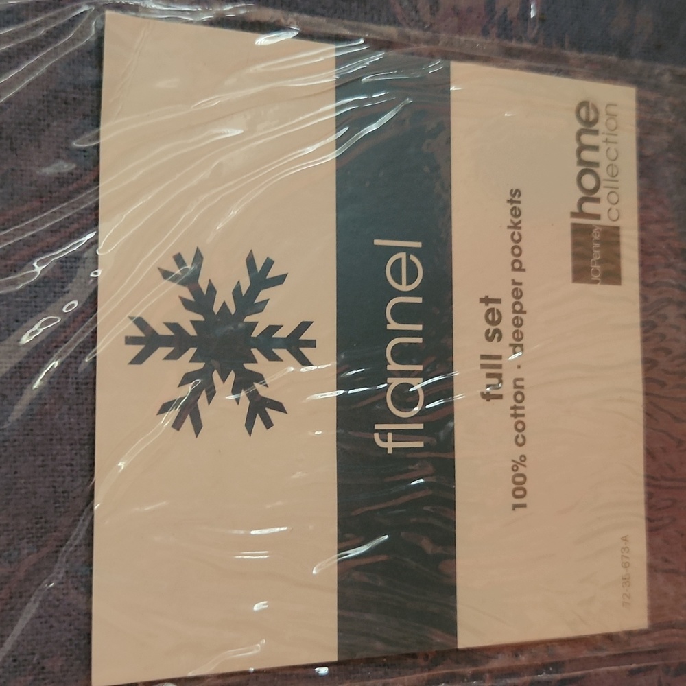 JC PENNEY Flannel Sheet Set Full Smoke